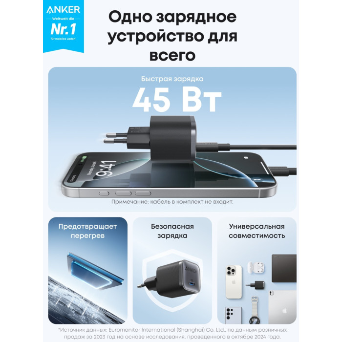 Адаптер питания Anker Nano Charger (A2692L11) ) Черный