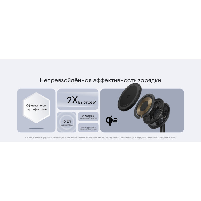 Беспроводное зарядное устройство Anker MagGo Single Stand (A25X1H11) Черный
