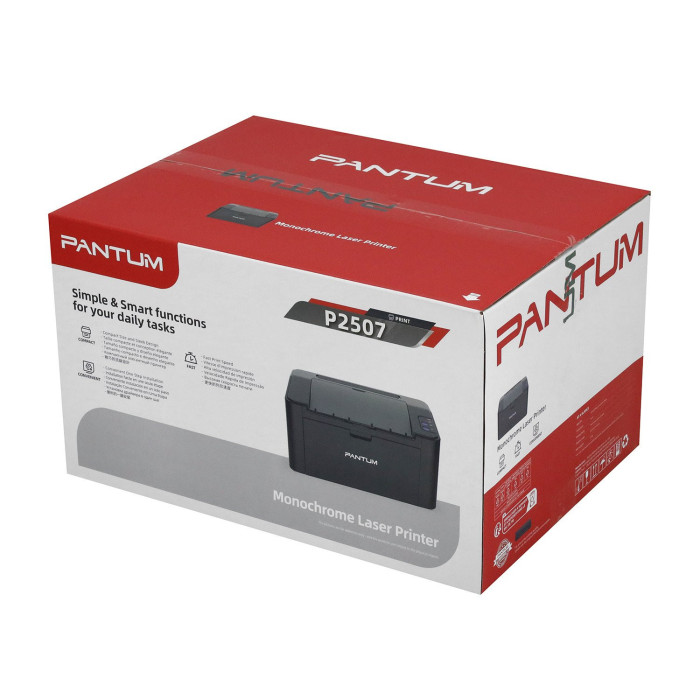 Laser printer Pantum P2507, A4, 1200 dpi, 128MB, 22ppm, USB