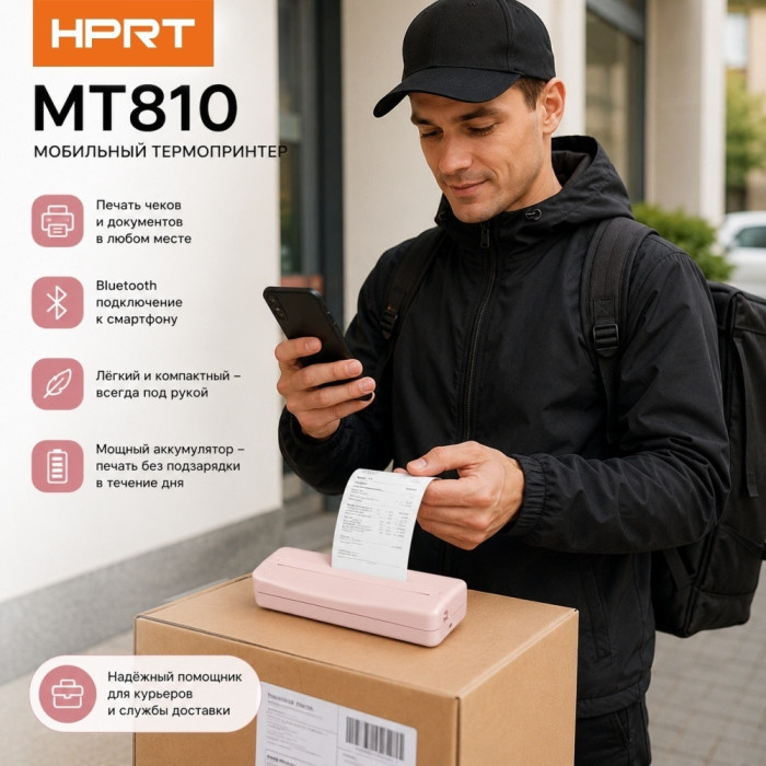 Термопринтер мобильный Hanin MT810 белый
