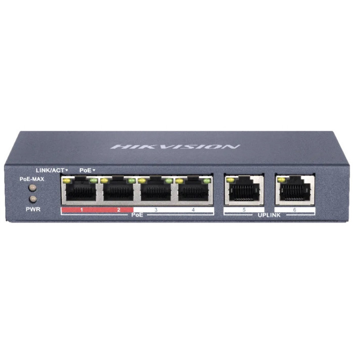 Коммутатор Hikvision DS-3E0106P-E/M(B)