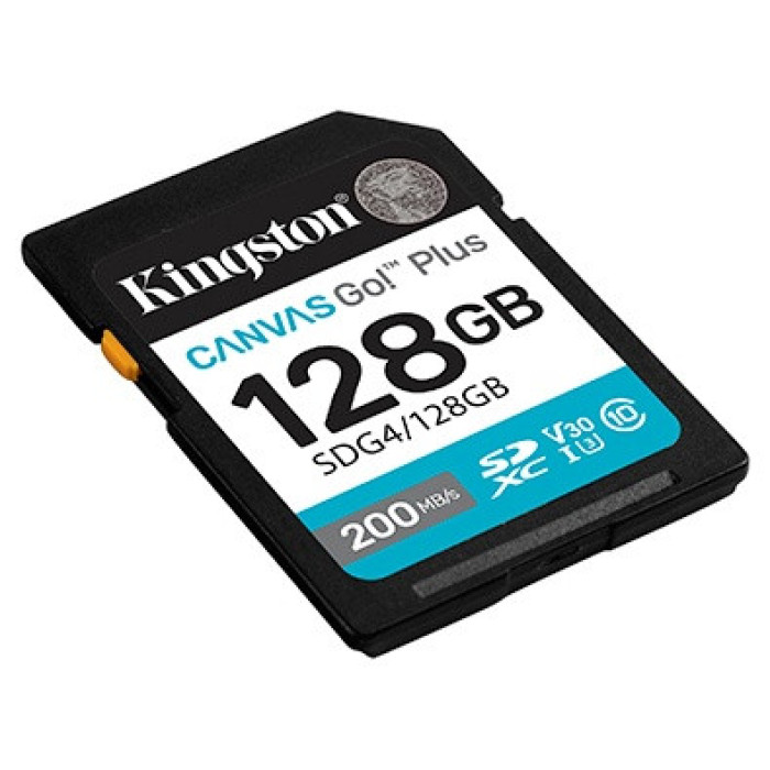 Карта памяти Kingston SDG4/128GB Canvas Go Plus Gen4 C10 UHS-I U3 V30 128GB