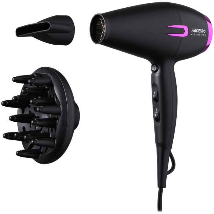 Фен Ardesto HD-Y221PRO / 1750-2100Вт/2 скорости/ 3 темп.режима/диффузор/черный