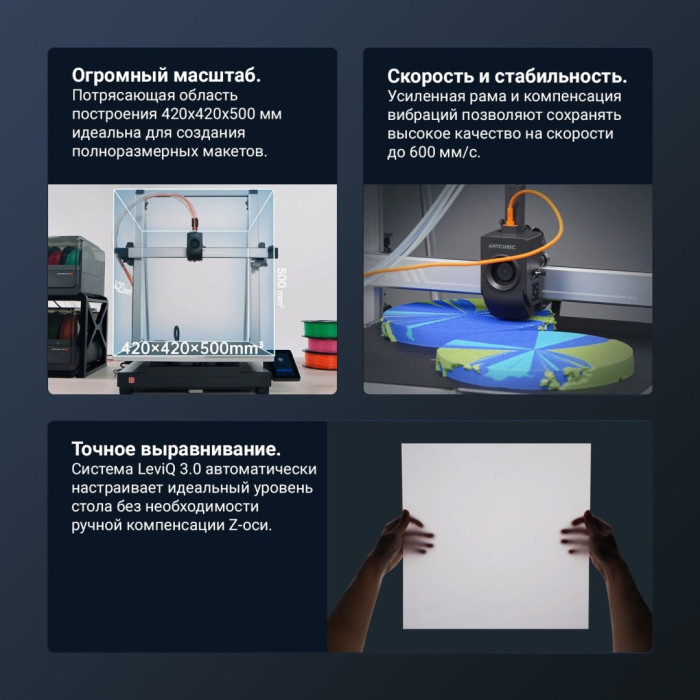 Филаментный 3D принтер Anycubic Kobra 3 Max