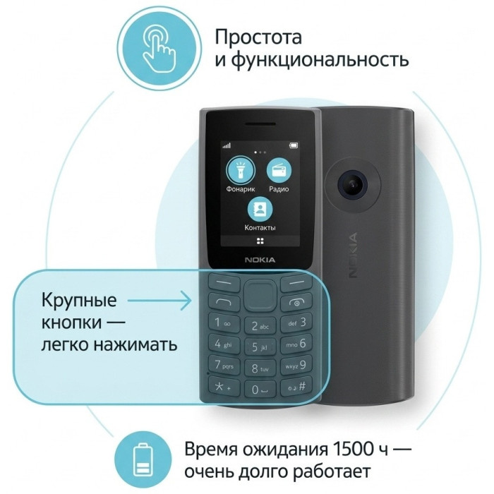 Мобильный телефон / NOKIA 110 TA-1567 DS Charcoal