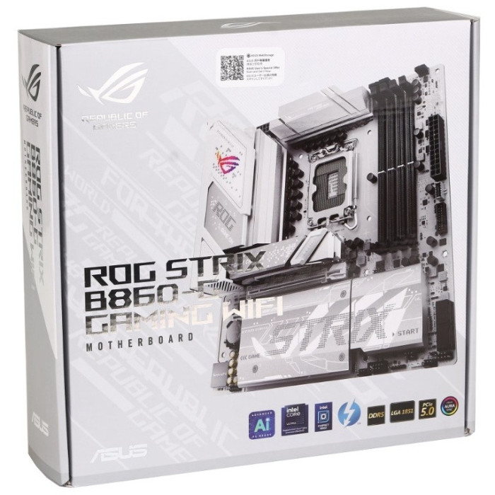 MB Socket1851, MATX, iB860 (DP+HDMI), ASUS ROG STRIX B860-G GAMING WIFI , 4DDR5, PCIx16