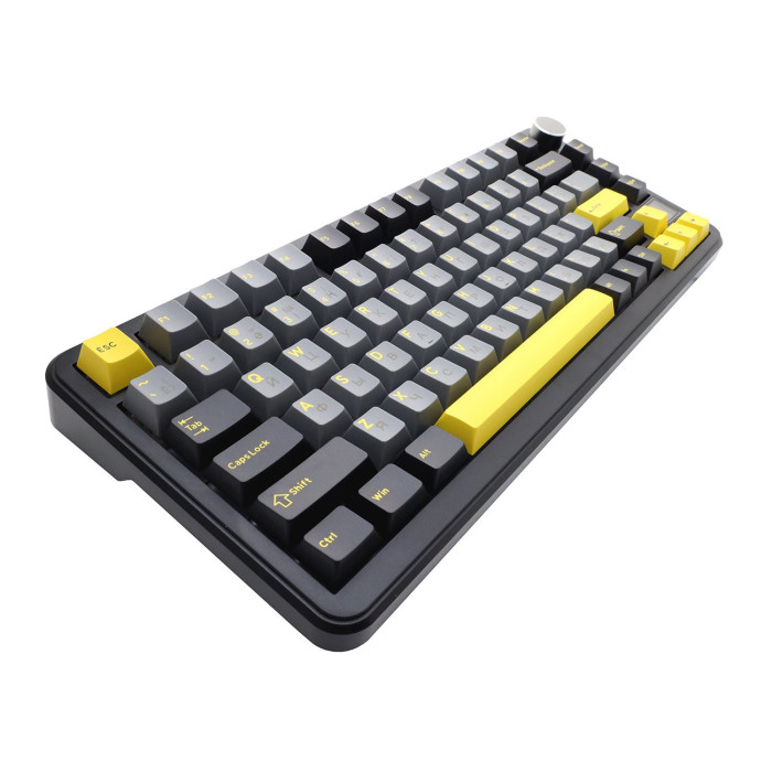 KeyBoard USB, Attack Shark X85Pro, Linear Blueberry switch, 81 keys+1knob+LCD0.85', 2,4/BT/cable,blc