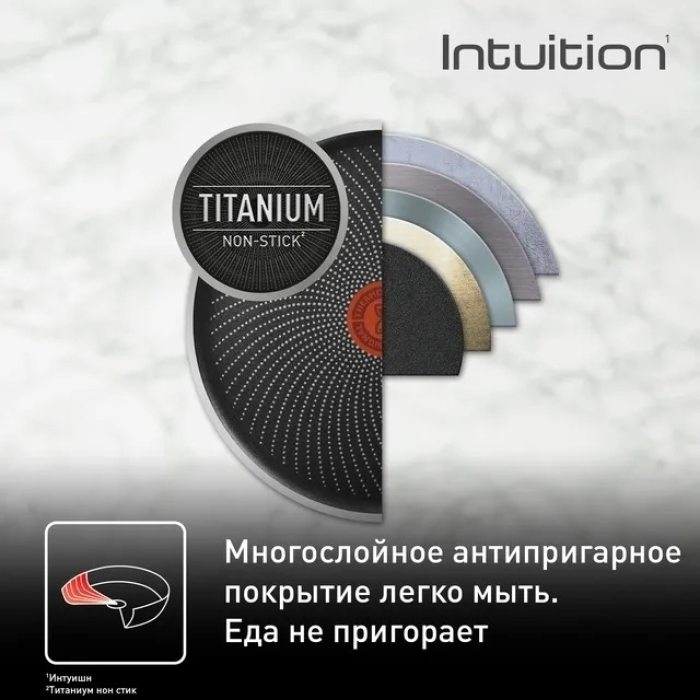 Сковорода универсальная Tefal B8170644 28 см, сталь