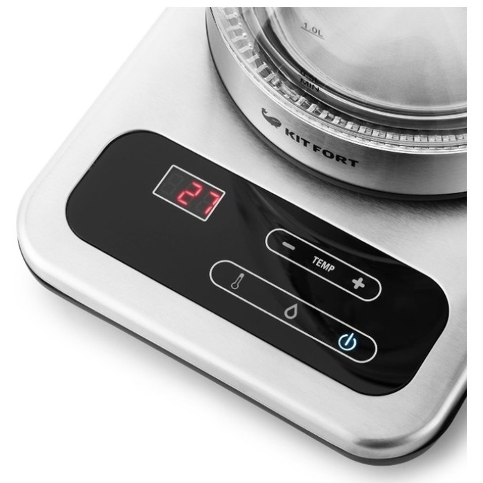 Электрочайник Kitfort Kitkort КТ-657 серебристый