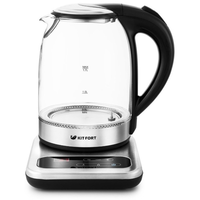 Электрочайник Kitfort Kitkort КТ-657 серебристый