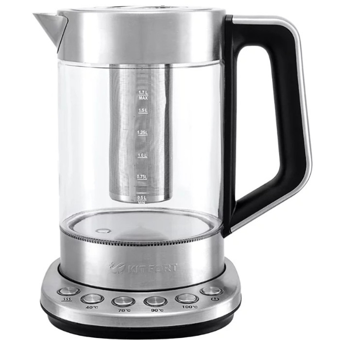 Электрочайник Kitfort КТ-622 серебристый