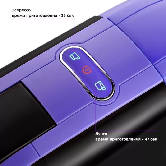 Кофеварка Kitfort КТ-7105 черный, фиолетовый