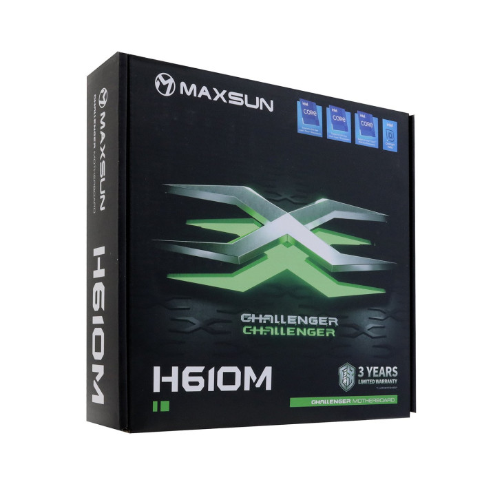 MB Socket1700, MATX, iH610 (DP+HDMI+VGA), MaxSun MS-Challenger H610M, 2DDR4, PCIx16, PCIx1