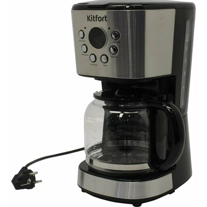 Кофеварка Kitfort KT-728 серебристый