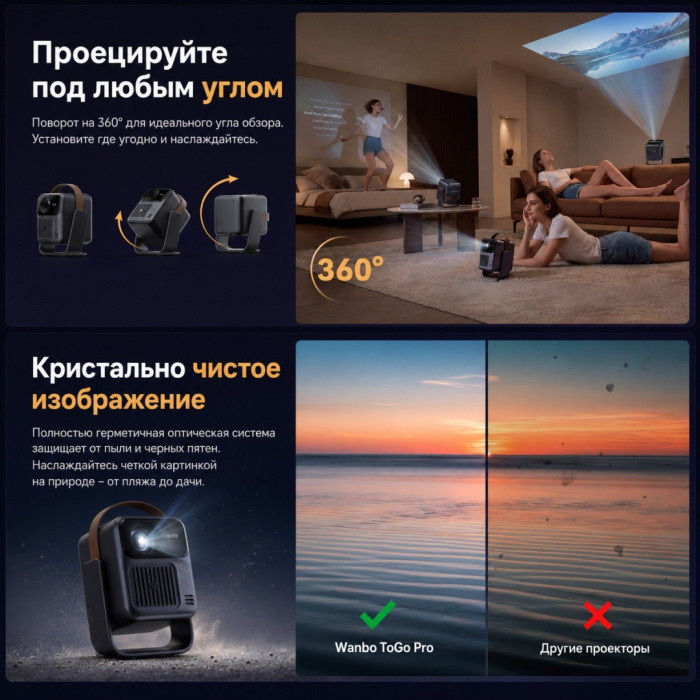 Проектор портативный Wanbo ToGo Pro Dark Blue