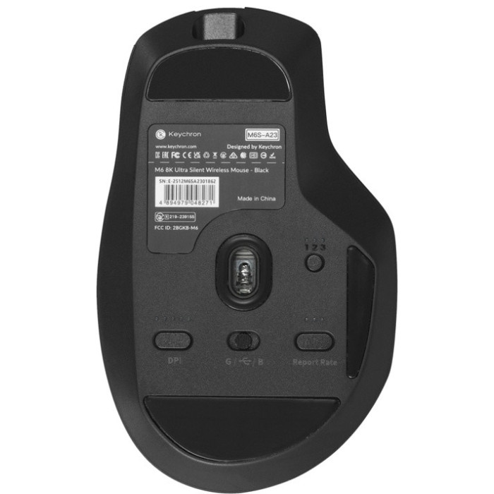 Мышь игровая беспроводная Keychron M6 8K Wireless M6S-A23 черный