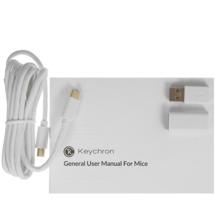 Мышь игровая беспроводная Keychron M6 8K Wireless M6S-A24 белый