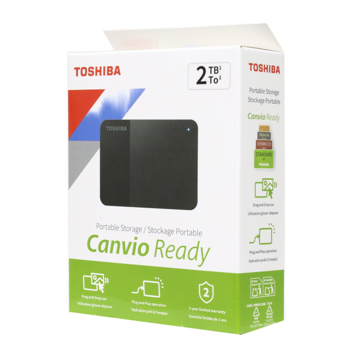 HDD USB 2 TB Toshiba Canvio Ready HDTP320EK3AA, USB3.2, ext., power via USB, Black