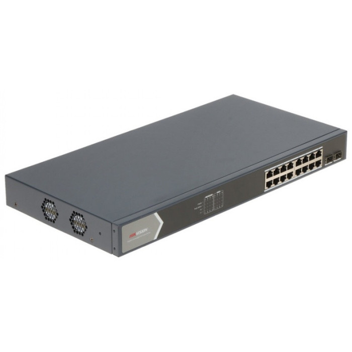 Hikvision DS-3E1518P-SI Коммутатор 16-портовый PoE, управление через Hik-Partner Pro