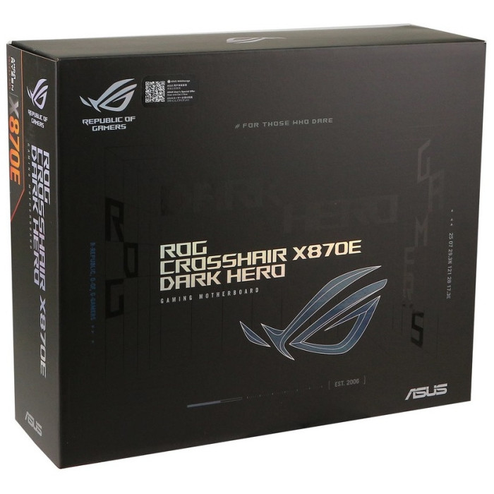 Сист.плата ROG CROSSHAIR X870E DARK HERO, X870E, AM5, 4xDDR5, 2xPCI-E x16, 5xM2, 2xUSB 4.0 Type C, HDMI, WIFI7, BOX
