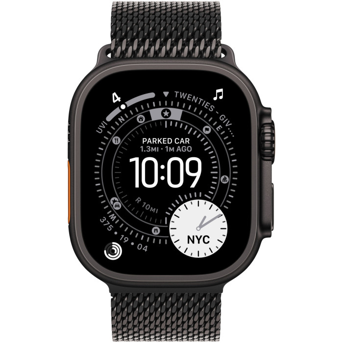 Смарт часы Apple / Watch Ultra 3GPS + Cel49mmBlack Tit Case with Black Tit Milanese Loop - M MF1Q4QR