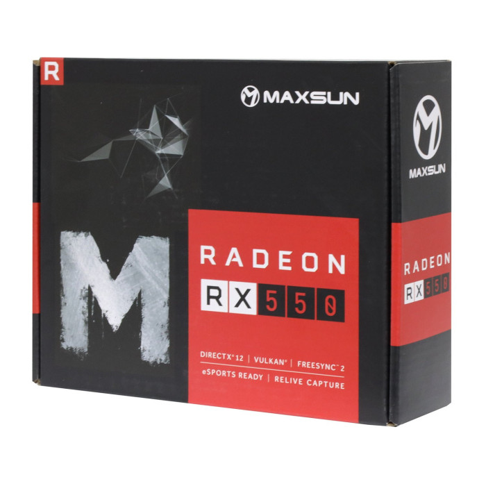 GPU AMD, 4 GB, MaxSun RX 550 [MS-RX550 TF 4G], HDMI/DP/DVI, GDDR5/128bit
