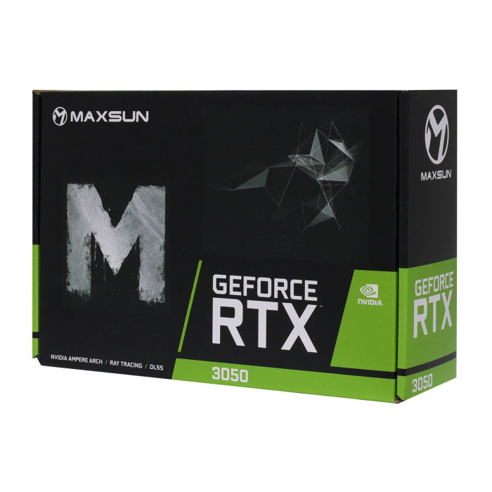 GPU NVIDIA, 6 GB, MaxSun RTX 3050 [MS-RTX3050 TRB 6G], DP/DVI-D/HDMI, GDDR6/96bit