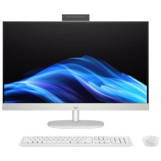 Моноблок HP D2GQ4EA All-in-One Desktop AI 27-cr2104ci PC 27'' FHD (1920 x 1080) IPS/Intel Core Ultra 5 225U up to 4.8GHz (12C)/8GB/512GB/Intel UHD Graphics/Wi-Fi 6/BT5.3/HP TrueVision FHD 1080p + IR/Wireless mouse+keyboard/DOS/1Y/Shell white