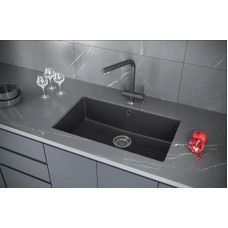 KuchenStern UNDER 80 Ku-Granit 103BL10 подстольная 73х46х19 см, гранит, тон черный