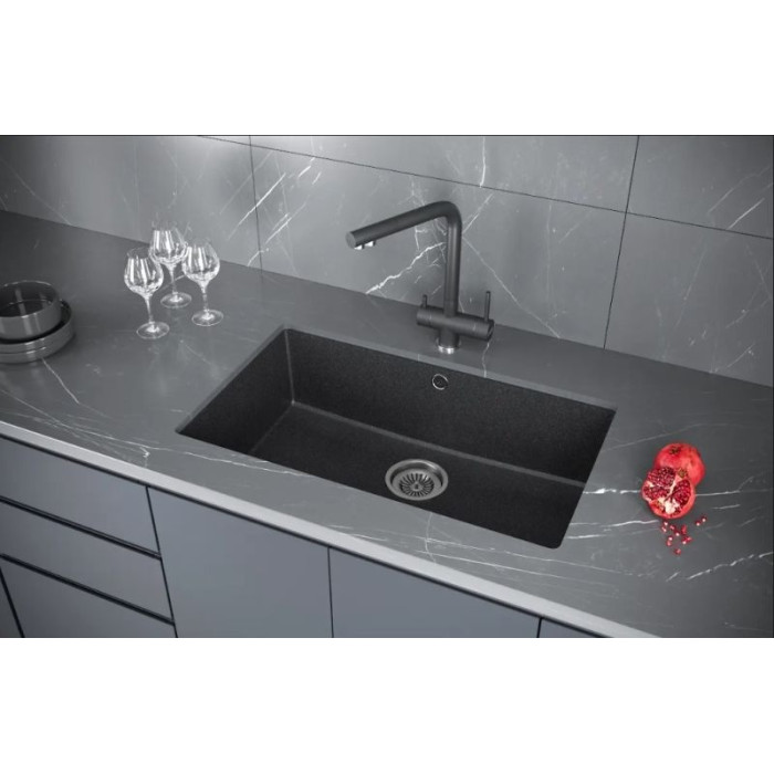 KuchenStern UNDER 80 Ku-Granit 103BL10 подстольная 73х46х19 см, гранит, тон черный