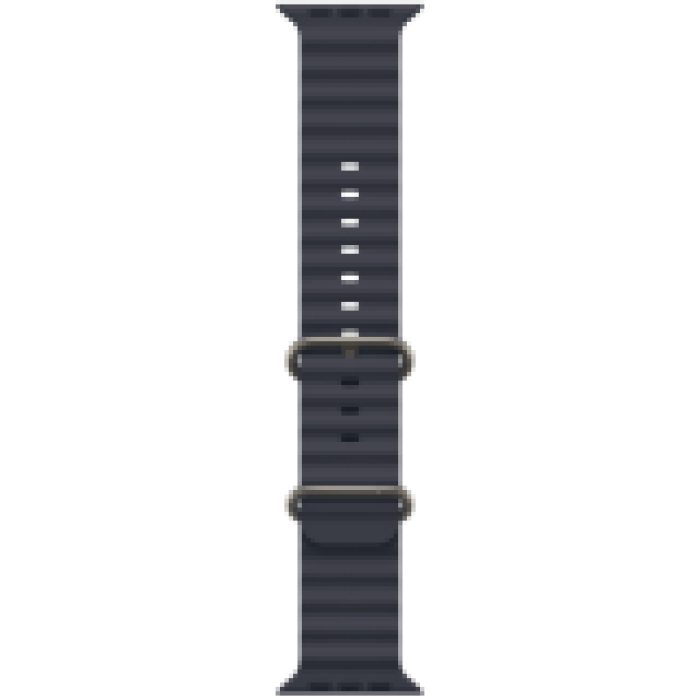 49mm Navy Ocean Band - Natural Titanium Finish<br>