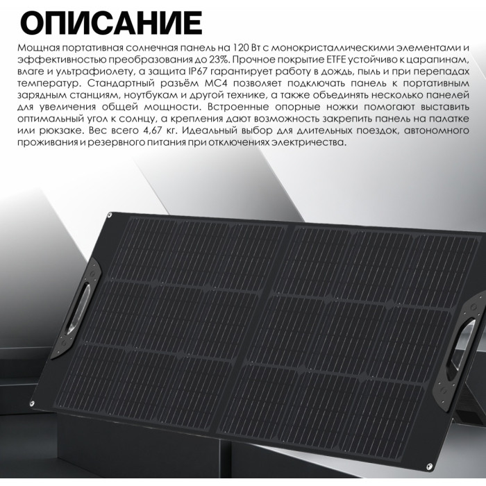 Солнечная панель Choetech 120W Foldable ETFE solar charger