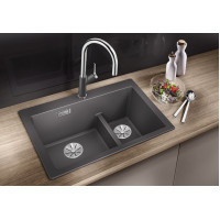 Blanco Pleon 6S накладная 61.5х51х22 см, гранит, тон черный