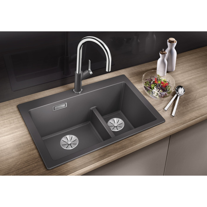 Blanco Pleon 6S накладная 61.5х51х22 см, гранит, тон черный