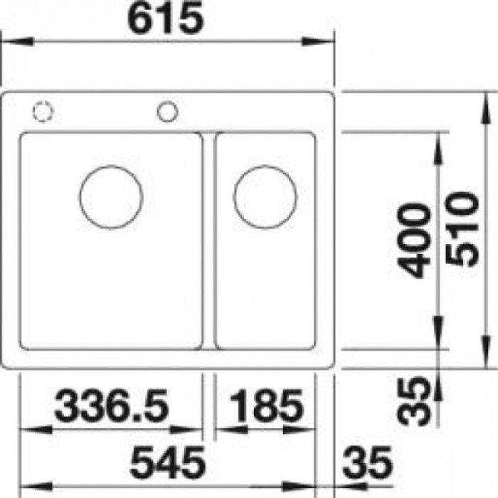 Blanco Pleon 6S накладная 61.5х51х22 см, гранит, тон черный