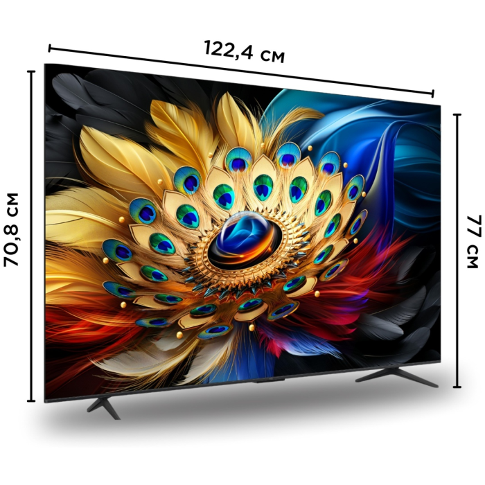 TCL 55C655 140 см черный