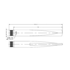 Tri-Band 2.4GHz/5GHz/6GHz, 5dBi, omni-directional 1x1 antenna with N-male connector