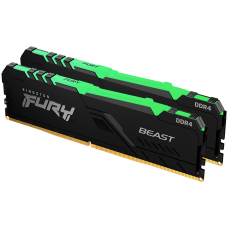 Kingston 32GB 3200MT/s DDR4 CL16 DIMM (Kit of 2) 1Gx8 FURY Beast RGB