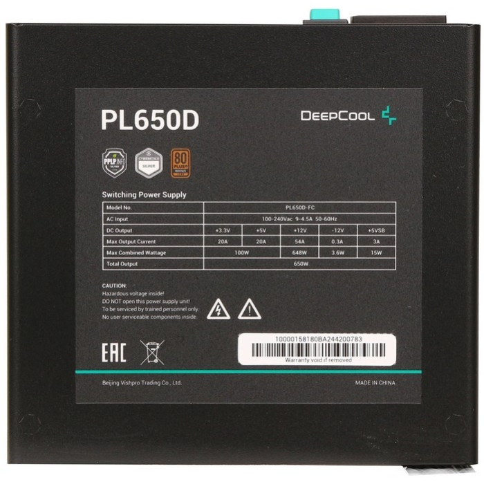 Deepcool PL650D-FC R-PL650D-FC0B-WDEU-V2 650 Вт
