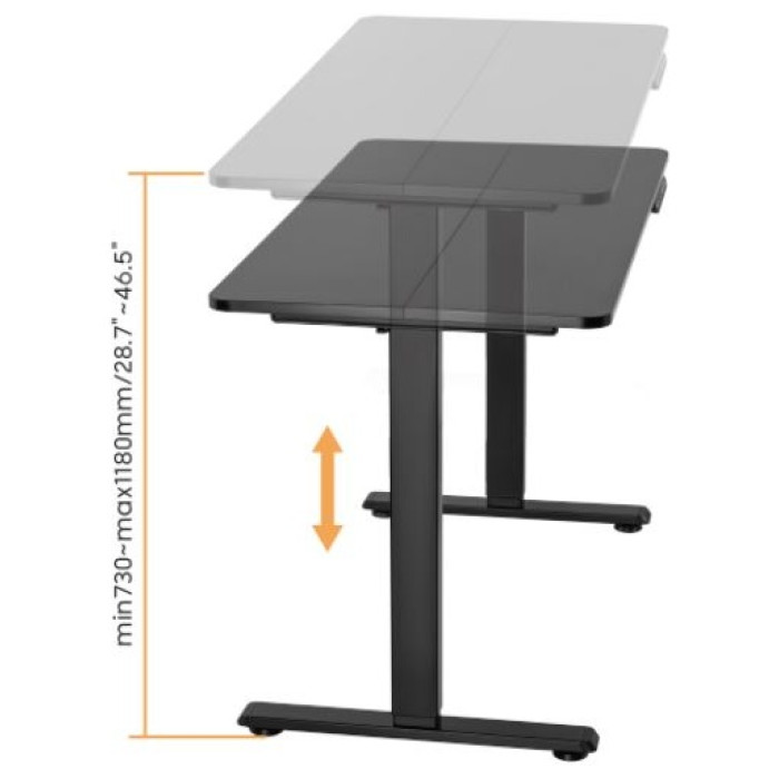 Стол компьютерный Eco Estelar Orion ,120х60x118 см, черный