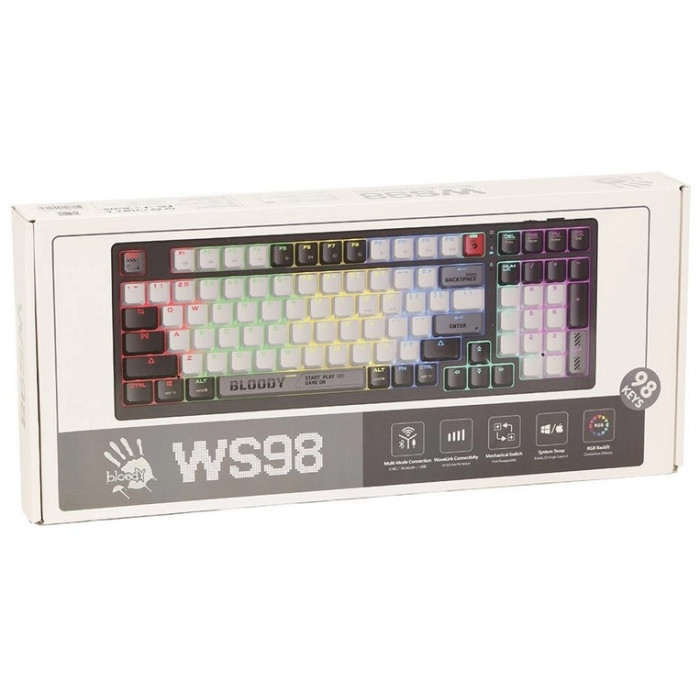 A4Tech WS98 Bloody Grey белый