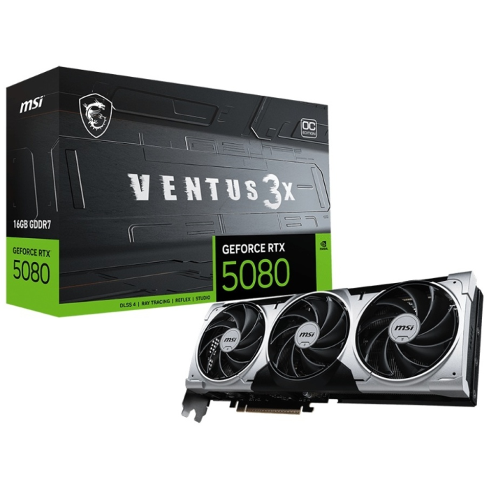 MSI NVIDIA GeForce RTX 5080 VENTUS 3X OC PLUS G5080-16V3CP 16 Гб