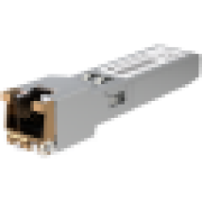Ubiquiti UACC-CM-RJ45-MG SFP+ to RJ45 adapter, 1/2.5/5/10 GbE is a RJ45 transceiver that can be inserted into an SFP port in order to connect a copper Ethernet cable<br>