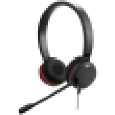 JABRA EVOLVE 30 II UC Stereo USB Headband, Noise cancelling, USB and 3.5 connectivity, with mute-button and volume control on the cord, with leather ear cushion<br>
