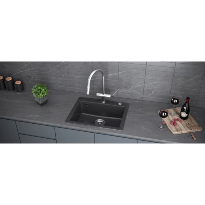 KuchenStern TOPKERAM 60 KeraPlus подстольная 61.5х51х19 см, керамика, тон ультра-черный