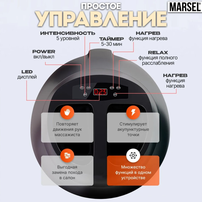 MARSEL XB-8589 напольный 3D-массаж, инфракрасный прогрев, компрессионный, вакуумный