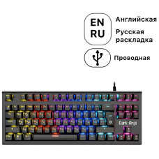 KeyBoard USB, Defender DARK ARTS GK-375 RU, black, (45375)