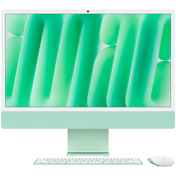 24-inch iMac with Retina 4.5K display: Apple M4 chip with 10‑core CPU and 10‑core GPU, 16GB, 256GB SSD - Green,Model A3137<br>