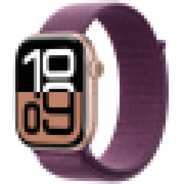 Apple Watch Series 10 GPS 42mm Rose Gold Aluminium Case with Plum Sport Loop,Model A2997<br>