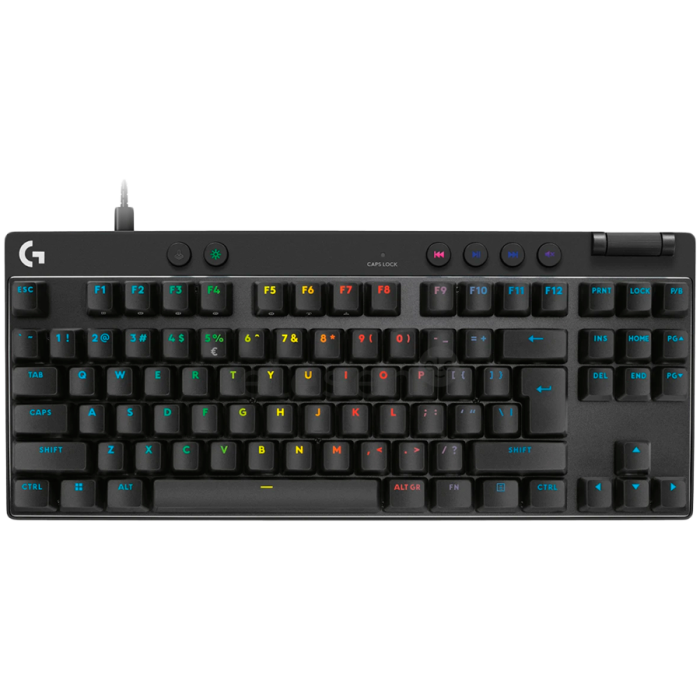 LOGITECH PRO X TKL RAPID Gaming Keyboard  - BLACK - US INT'L - USB - EMEA28i-935 - LINEAR<br>